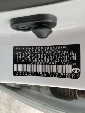 Photo 10 from auction – 2015 TOYOTA COROLLA L with VIN 5YFBURHE3FP357365