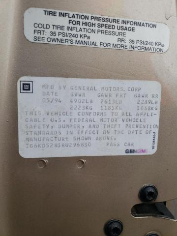 Photo 10 from auction – 1994 CADILLAC DEVILLE with VIN 1G6KD52B3RU296830