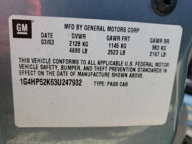 Photo 10 from auction – 2003 BUICK LESABRE CU with VIN 1G4HP52K63U247932