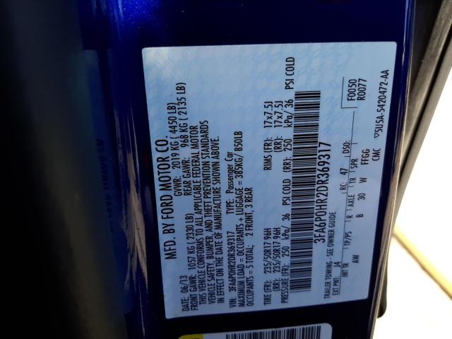 Photo 10 from auction – 2013 FORD FUSION SE with VIN 3FA6P0HR2DR369317