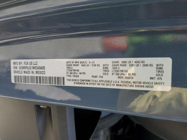 Photo 10 from auction – 2021 RAM PROMASTER with VIN 3C6MRVJG1ME549405