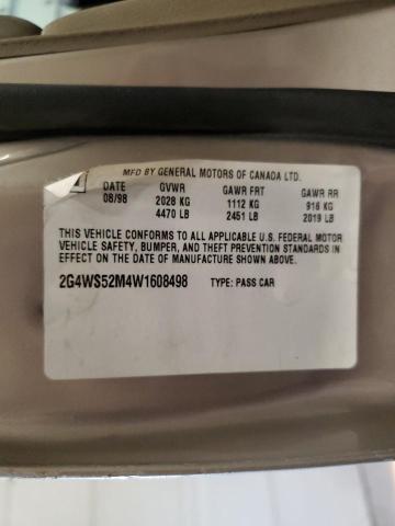 Photo 10 from auction – 1998 BUICK CENTURY CU with VIN 2G4WS52M4W1608498