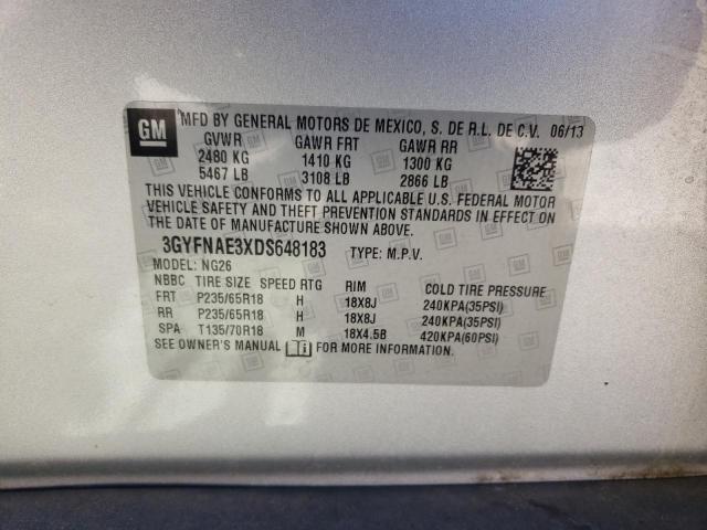 Photo 10 from auction – 2013 CADILLAC SRX with VIN 3GYFNAE3XDS648183