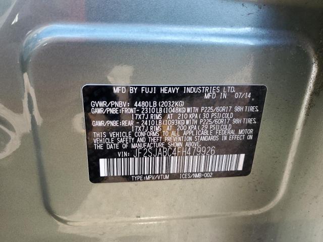 Photo 10 from auction – 2015 SUBARU FORESTER 2 with VIN JF2SJABC4FH479926