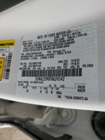 Photo 10 from auction – 2015 LINCOLN MKZ with VIN 3LN6L2J90FR624542