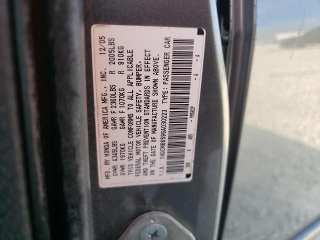 Photo 10 from auction – 2006 HONDA ACCORD EX with VIN 1HGCM66596A030223