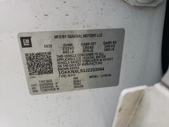 Photo 10 from auction – 2018 GMC ACADIA DEN with VIN 1GKKNXLS1JZ233564