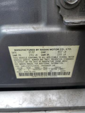 Photo 10 from auction – 2007 NISSAN ALTIMA HYB with VIN 1N4CL21E57C234501