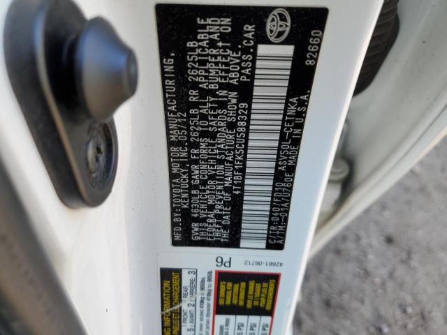 Photo 10 from auction – 2012 TOYOTA CAMRY BASE with VIN 4T1BF1FK5CU588329