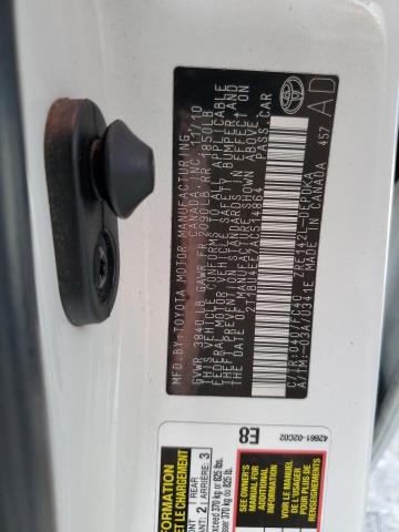 Photo 10 from auction – 2010 TOYOTA COROLLA BA with VIN 2T1BU4EE7AC514864