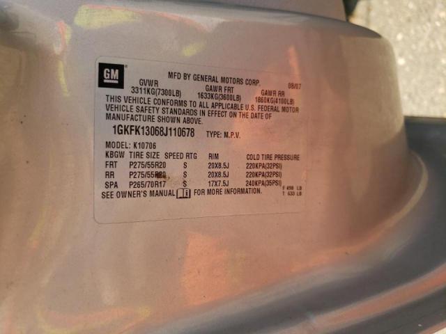 Photo 10 from auction – 2008 GMC YUKON with VIN 1GKFK13068J110678