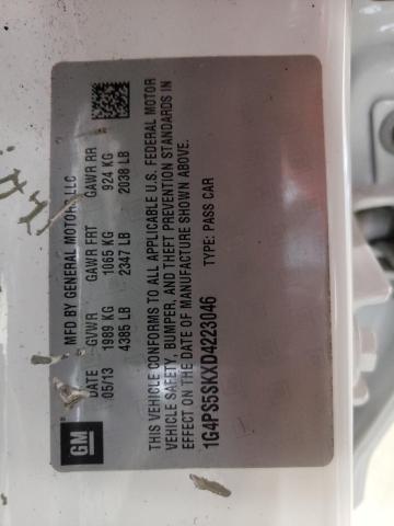 Photo 10 from auction – 2013 BUICK VERANO with VIN 1G4PS5SKXD4223046