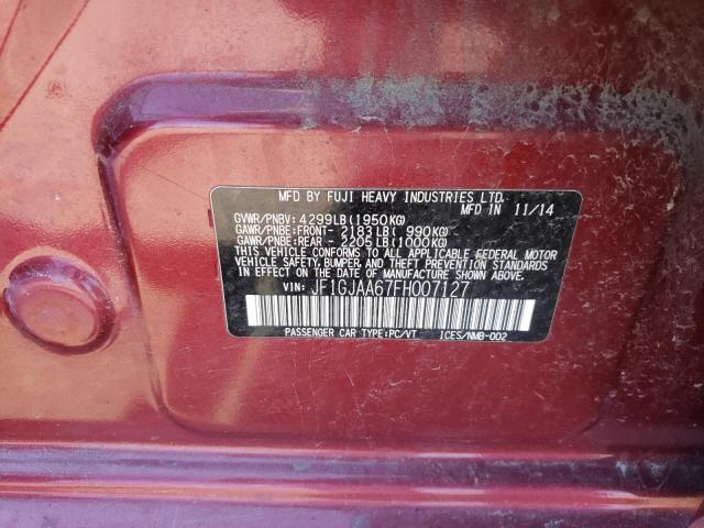 Photo 10 from auction – 2015 SUBARU IMPREZA with VIN JF1GJAA67FH007127