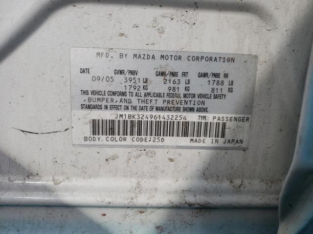 Photo 10 from auction – 2006 MAZDA 3 S with VIN JM1BK324961432254