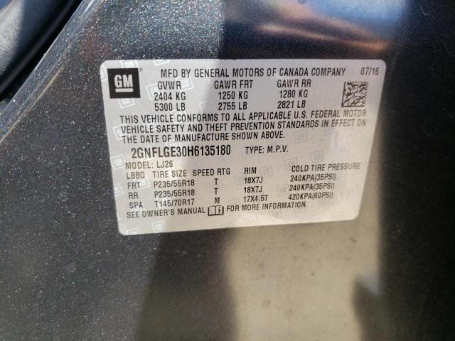Photo 10 from auction – 2017 CHEVROLET EQUINOX PR with VIN 2GNFLGE30H6135180