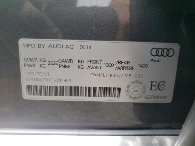 Photo 10 from auction – 2015 AUDI A8 QUATTRO with VIN WAUJGAFD1FN007984