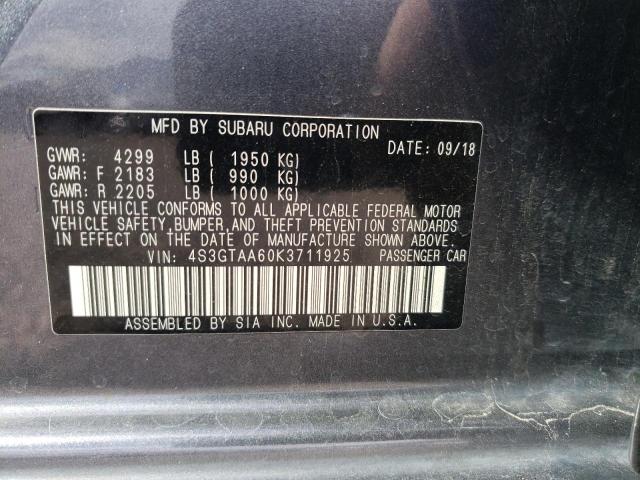 Zdjęcie 10 z aukcji – 2019 SUBARU IMPREZA z VIN 4S3GTAA60K3711925