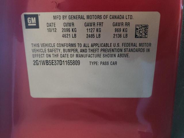Photo 10 from auction – 2013 CHEVROLET IMPALA LT with VIN 2G1WB5E37D1165809