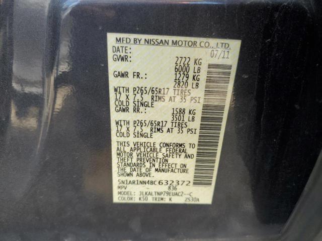 Photo 10 from auction – 2011 NISSAN PATHFINDER with VIN 5N1AR1NN4BC632372