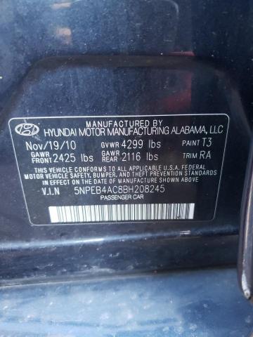 Photo 10 from auction – 2011 HYUNDAI SONATA GLS with VIN 5NPEB4AC8BH208245