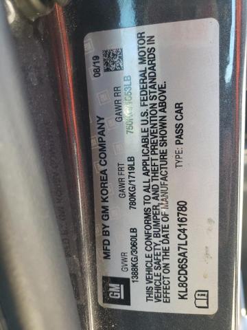 Photo 10 from auction – 2020 CHEVROLET SPARK 1LT with VIN KL8CD6SA7LC416780