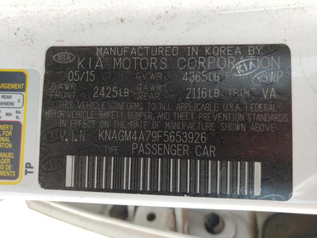 Photo 10 from auction – 2015 KIA OPTIMA LX with VIN KNAGM4A79F5653926
