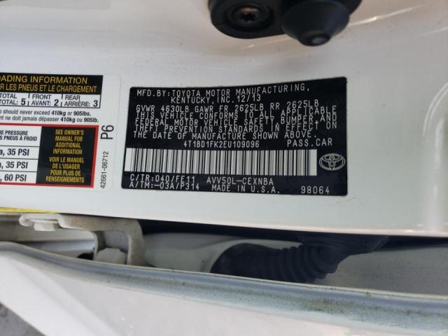 Photo 10 from auction – 2014 TOYOTA CAMRY HYBR with VIN 4T1BD1FK2EU109096