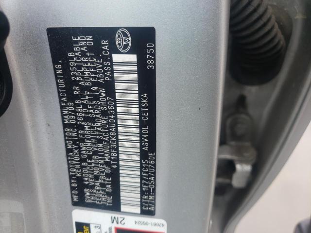 Photo 10 from auction – 2010 TOYOTA CAMRY BASE with VIN 4T1BF3EK8AU043607