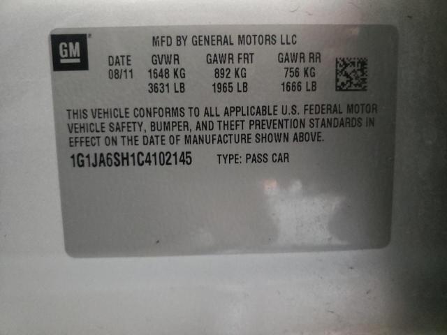 Photo 10 from auction – 2012 CHEVROLET SONIC LS with VIN 1G1JA6SH1C4102145