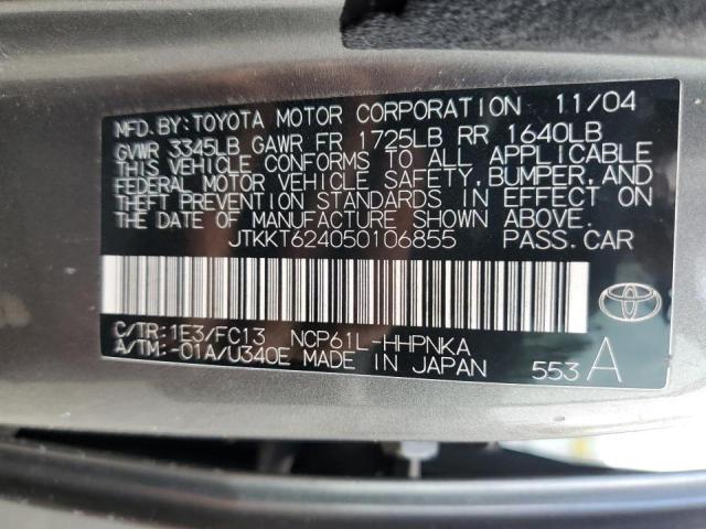 Photo 10 from auction – 2005 TOYOTA SCION XA with VIN JTKKT624050106855