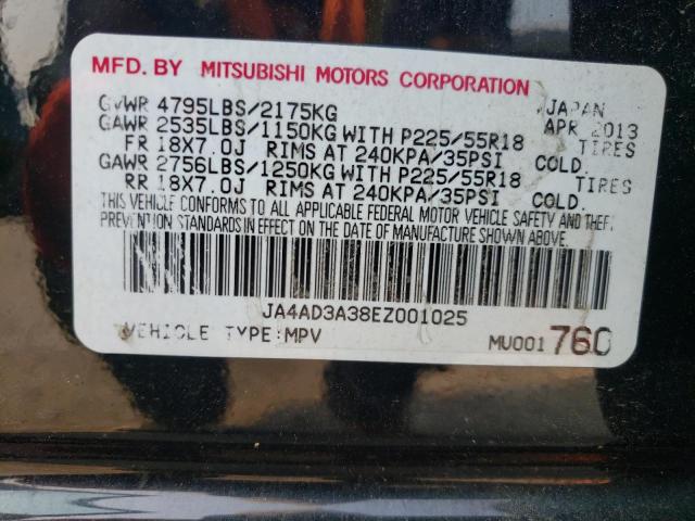 Photo 10 from auction – 2014 MITSUBISHI OUTLANDER with VIN JA4AD3A38EZ001025