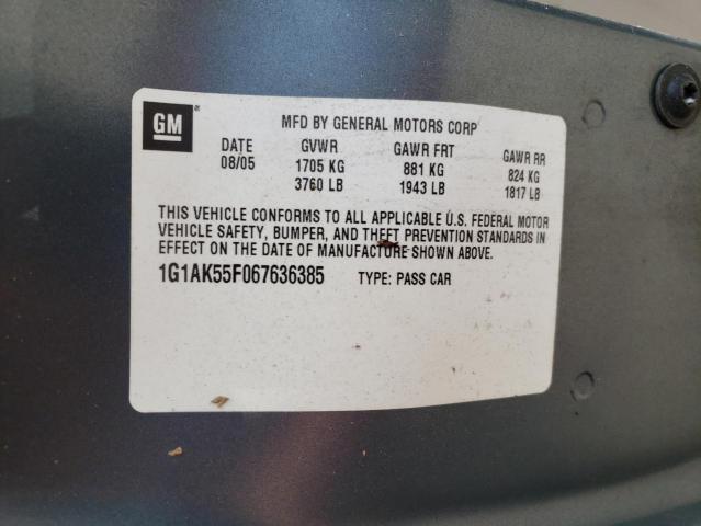 Photo 10 from auction – 2006 CHEVROLET COBALT with VIN 1G1AK55F067636385