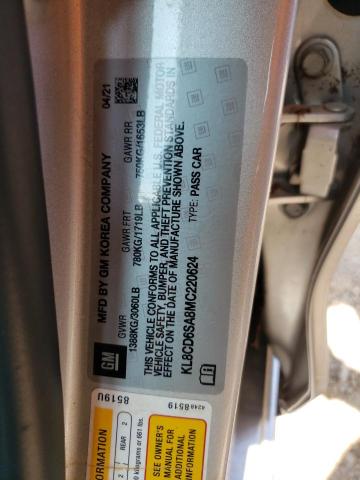 Photo 10 from auction – 2021 CHEVROLET SPARK 1LT with VIN KL8CD6SA8MC220624