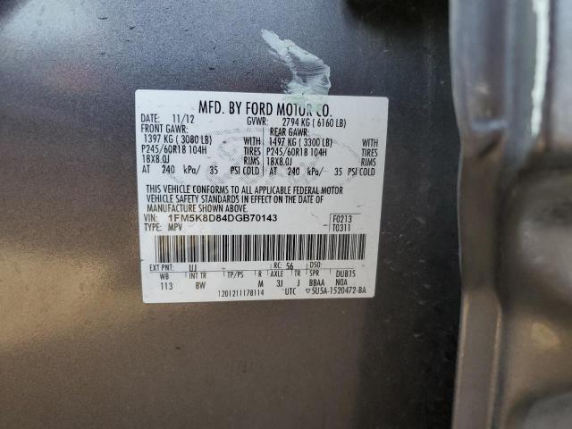 Photo 10 from auction – 2013 FORD EXPLORER X with VIN 1FM5K8D84DGB70143