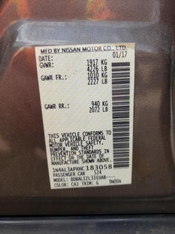 Photo 10 from auction – 2017 NISSAN ALTIMA 2.5 with VIN 1N4AL3APXHC183058