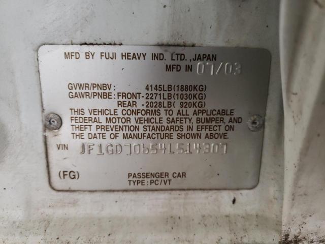 Photo 10 from auction – 2004 SUBARU IMPREZA WR with VIN JF1GD70654L514307