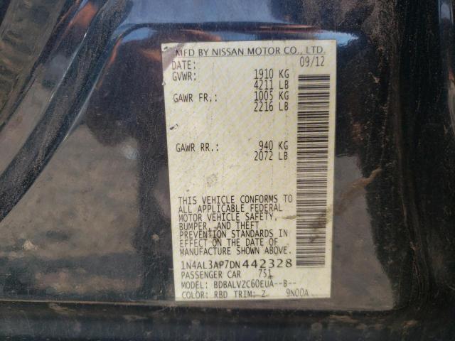 Photo 10 from auction – 2013 NISSAN ALTIMA 2.5 with VIN 1N4AL3AP7DN442328