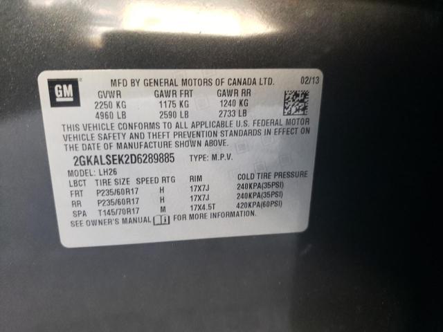 Photo 10 from auction – 2013 GMC TERRAIN with VIN 2GKALSEK2D6289885