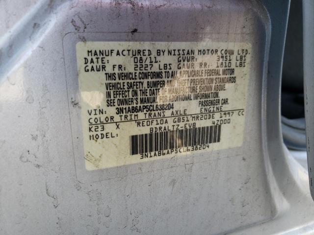 Photo 10 from auction – 2012 NISSAN SENTRA 2.0 with VIN 3N1AB6AP5CL638204