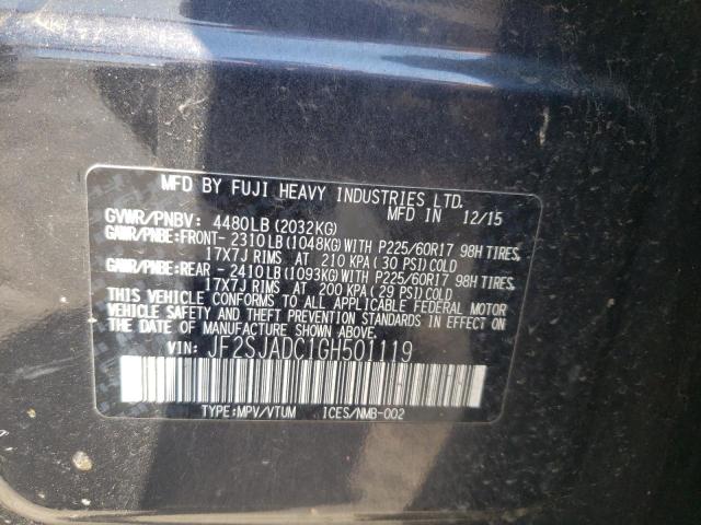 Photo 10 from auction – 2016 SUBARU FORESTER 2 with VIN JF2SJADC1GH501119