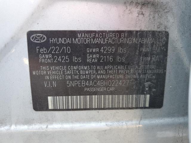 Photo 10 from auction – 2011 HYUNDAI SONATA GLS with VIN 5NPEB4AC4BH022427
