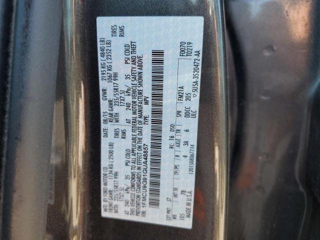 Photo 10 from auction – 2016 FORD ESCAPE SE with VIN 1FMCU9G91GUA48857