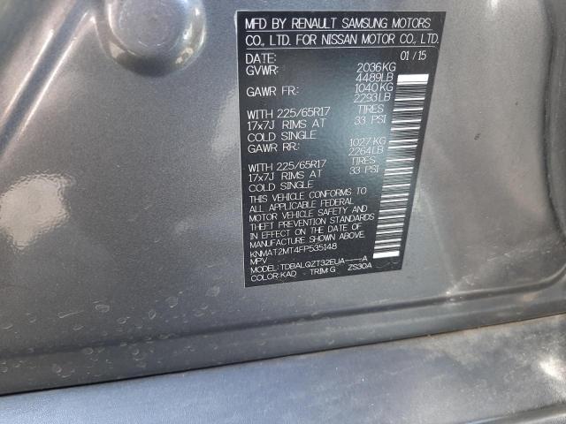 Foto 10 de la subasta – 2015 NISSAN ROGUE S con VIN KNMAT2MT4FP535148