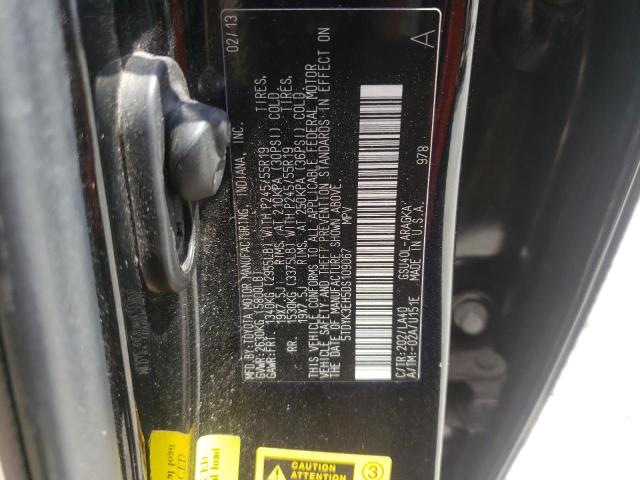 Photo 10 from auction – 2013 TOYOTA HIGHLANDER with VIN 5TDYK3EH5DS109067
