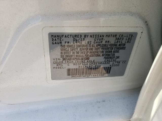 Photo 10 from auction – 2015 NISSAN SENTRA S with VIN 3N1AB7AP5FL661380