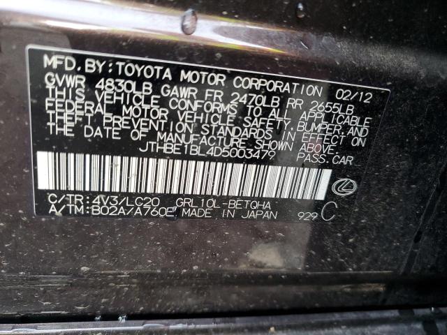 Photo 10 from auction – 2013 LEXUS GS 350 with VIN JTHBE1BL4D5003479