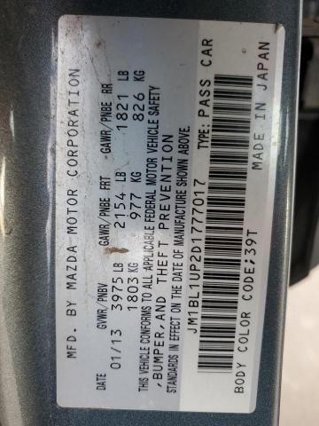 Photo 10 from auction – 2013 MAZDA 3 I with VIN JM1BL1UP2D1777017