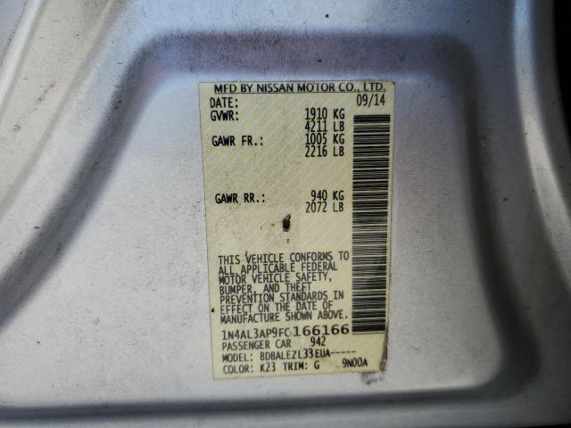 Photo 10 from auction – 2015 NISSAN ALTIMA 2.5 with VIN 1N4AL3AP9FC166166
