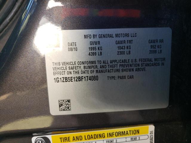 Photo 10 from auction – 2011 CHEVROLET MALIBU LS with VIN 1G1ZB5E12BF174080