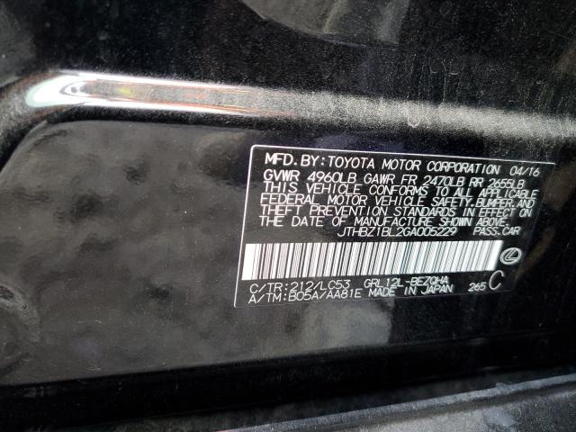 Photo 10 from auction – 2016 LEXUS GS 350 BAS with VIN JTHBZ1BL2GA005229